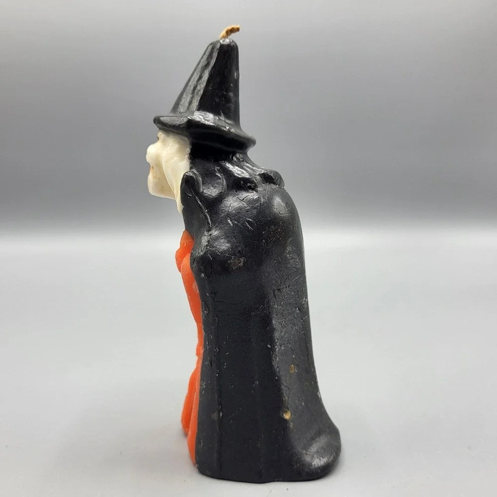 Vintage Gurley Halloween Witch Candle Figurine Spooky Decor 5.5